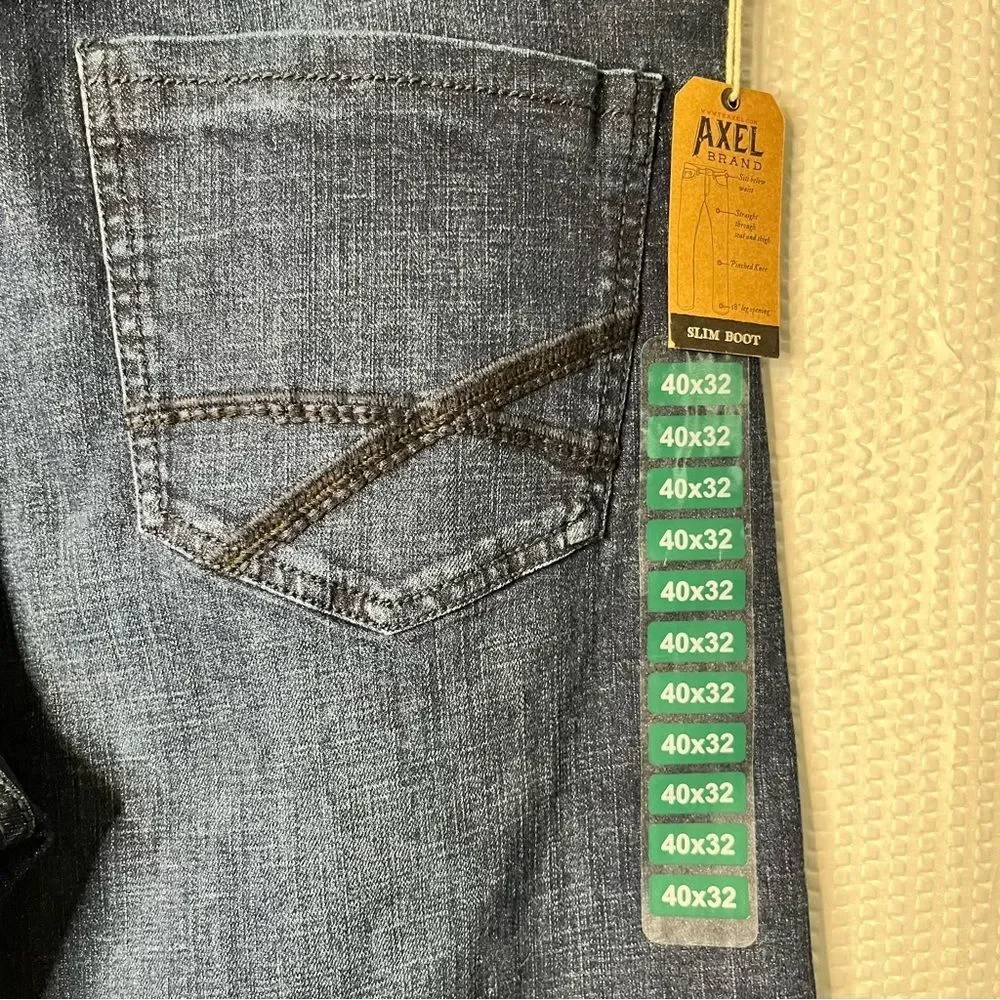 NWT TK Axel Slim Boot Dark Wash Jeans Size W40 L32